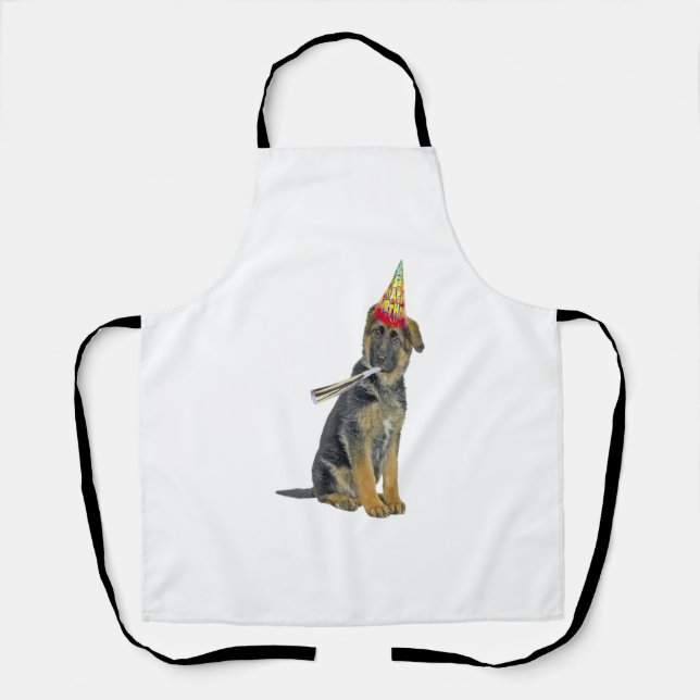 German Shepherd Birthday  Apron (Front)