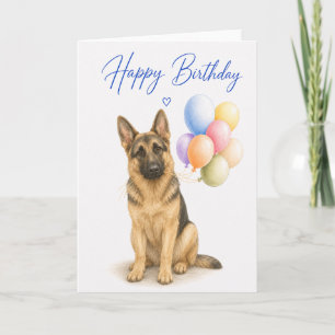 German Shepherd Birthday Card