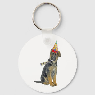 German Shepherd Birthday Key Ring
