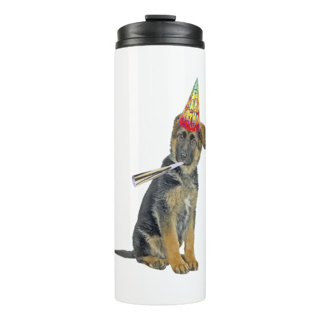 German Shepherd Birthday  Thermal Tumbler (Front)