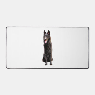 German Shepherd Black Dog  Desk Mat