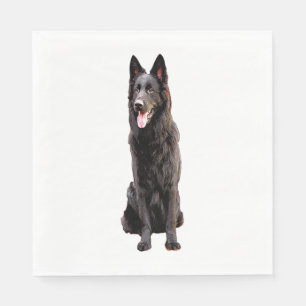 German Shepherd Black Dog Napkin