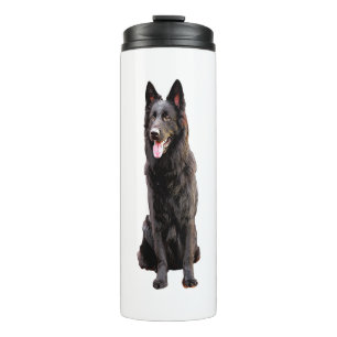 German Shepherd Black Dog Thermal Tumbler