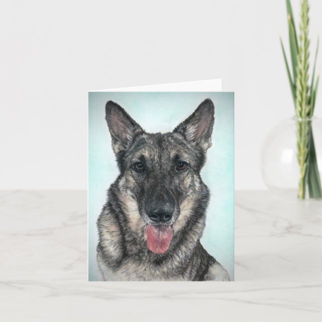 German Shepherd blank notecard (Front)