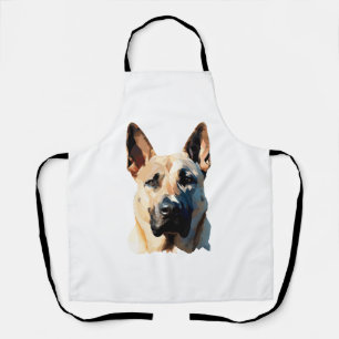 German Shepherd Blonde Polygon Style Classic T-Shi Apron