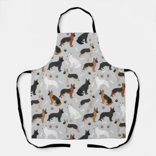 German Shepherd Bones and Paws Apron