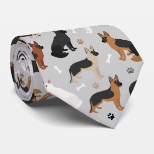 German Shepherd Bones and Paws Tie