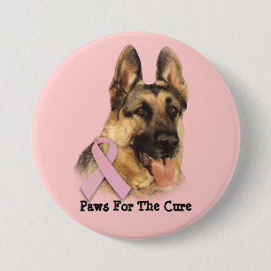 German Shepherd Breast Cancer Button