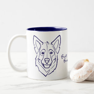 German Shepherd, Built to Protect, Born to Love! Two-Tone Coffee Mug