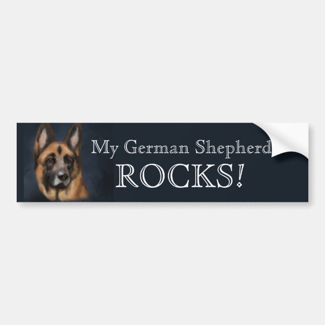 GERMAN SHEPHERD     BUMPER STICKER (Front)