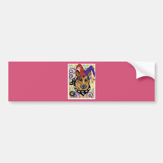 GERMAN SHEPHERD BUMPER STICKER (Front)