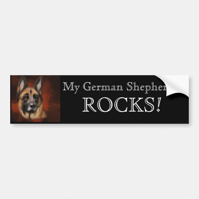 GERMAN SHEPHERD     BUMPER STICKER (Front)