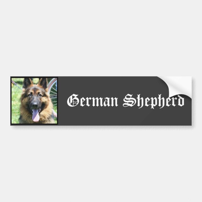 German Shepherd Bumper Sticker (Front)