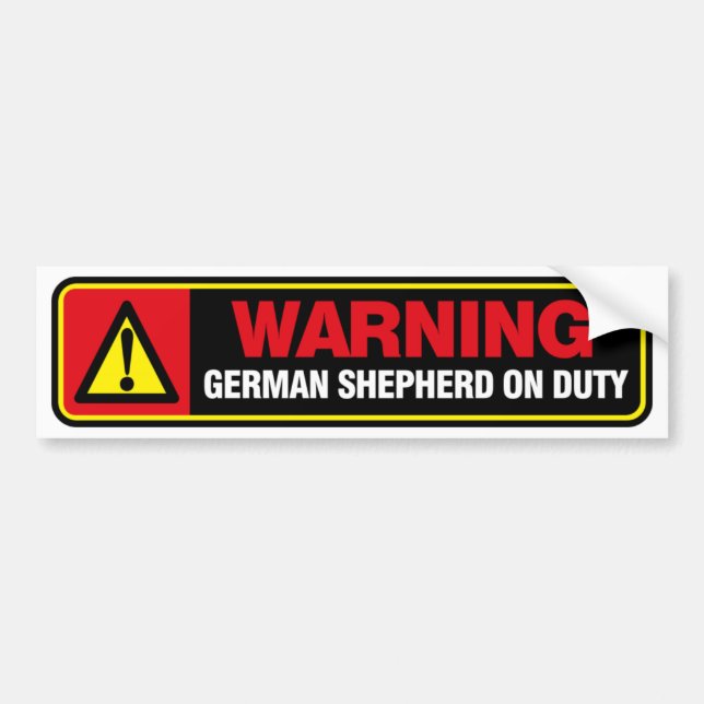 German Shepherd Bumper Sticker (Front)