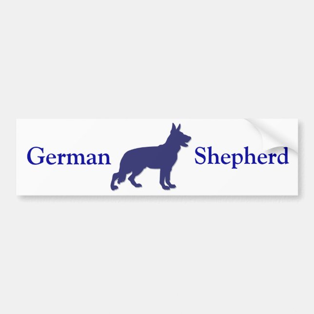 German Shepherd Bumper Sticker (Front)