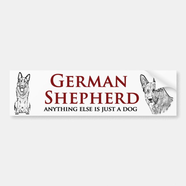 German Shepherd - Bumper Sticker (Front)