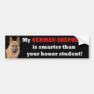 German Shepherd Bumper Sticker Honour Student