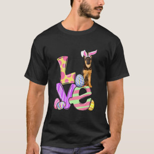 German Shepherd Bunny Dog Easter Eggs Happy Easter T-Shirt