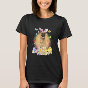 German Shepherd Bunny Dog With Easter Eggs Basket T-Shirt
