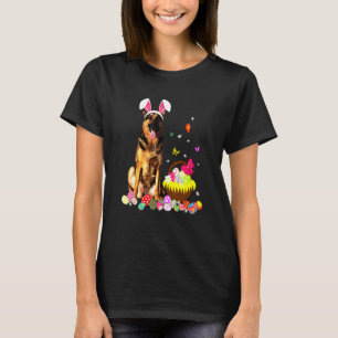 German Shepherd  Bunny Easter Day Dog T-Shirt