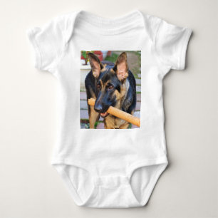 German Shepherd by Shirley Taylor Baby Bodysuit