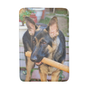 German Shepherd by Shirley Taylor Bath Mat