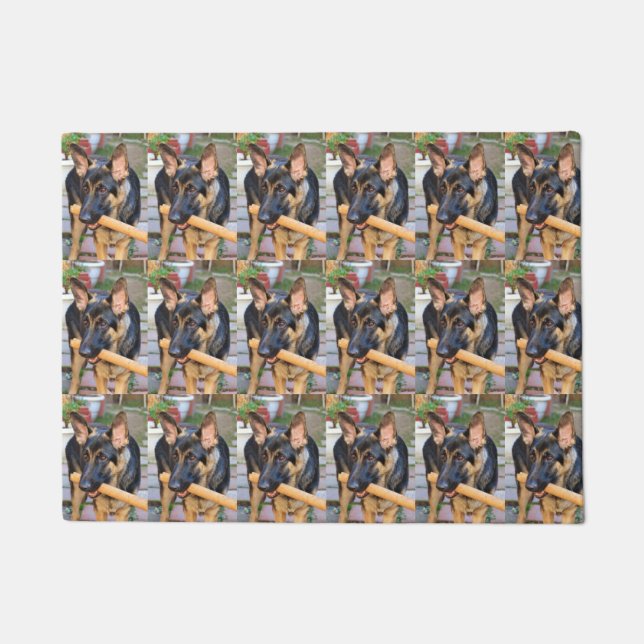 German Shepherd by Shirley Taylor Doormat (Front)