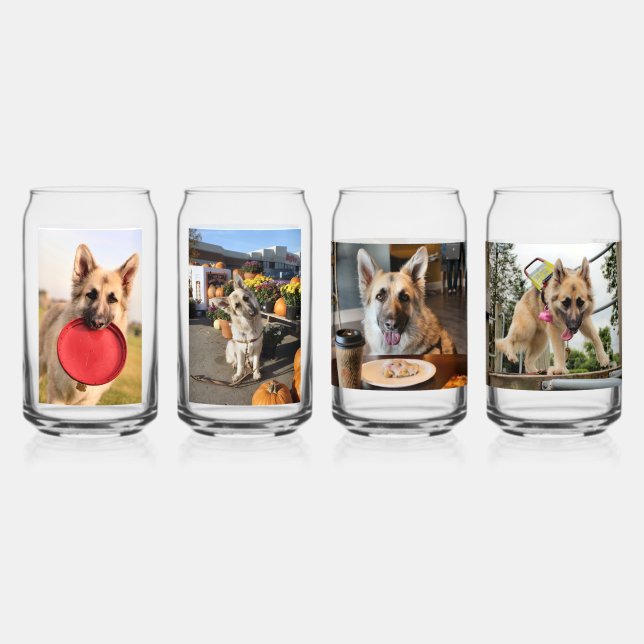 German Shepherd Can Glass (Front)