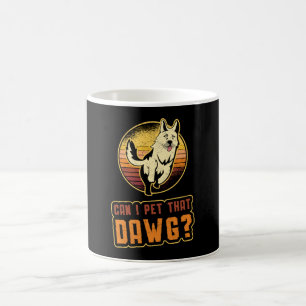 German Shepherd Can I Pet That Dawg Vintage Funny Coffee Mug