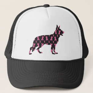 German-Shepherd-Cancer-Ribbon-Black Trucker Hat
