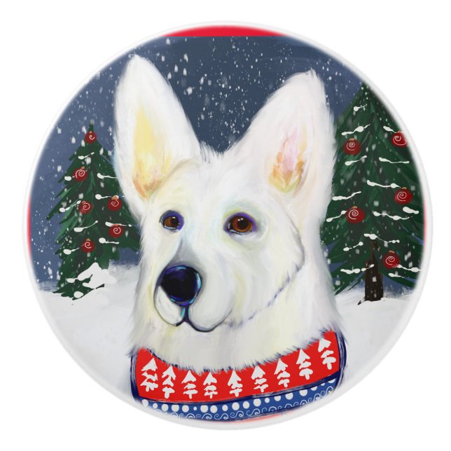German Shepherd    Ceramic Knob (Front)