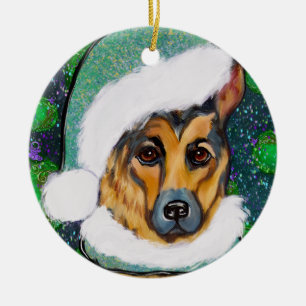 GERMAN SHEPHERD   CERAMIC ORNAMENT