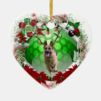 German Shepherd Ceramic Ornament