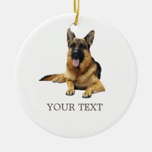 German Shepherd Ceramic Ornament