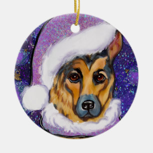 GERMAN SHEPHERD CERAMIC ORNAMENT