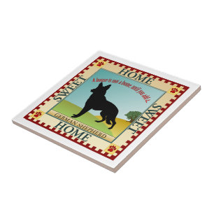 German Shepherd Ceramic Tile