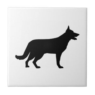 German shepherd ceramic tile