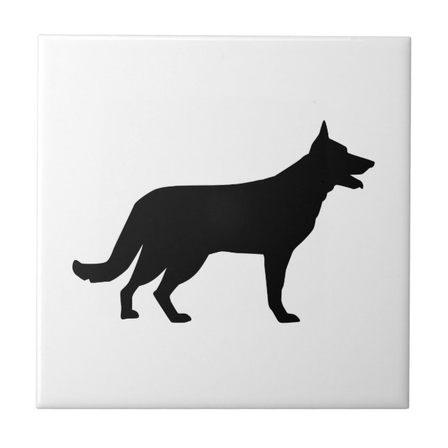 German shepherd ceramic tile (Front)