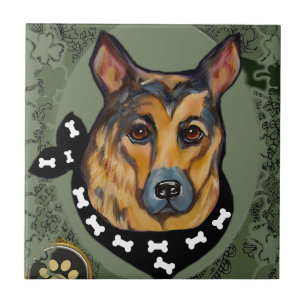 GERMAN SHEPHERD CERAMIC TILE