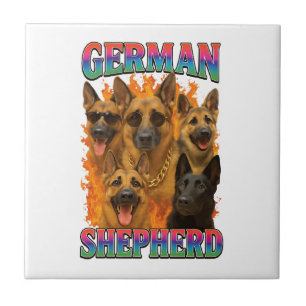German Shepherd Ceramic Tile