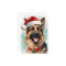 German Shepherd Christmas brush painting artwork