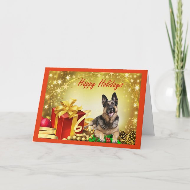 German Shepherd Christmas Card Gifts (Front)