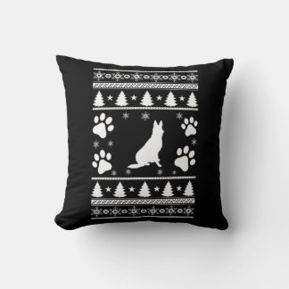 German Shepherd Christmas Cushion