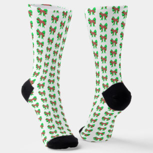 German Shepherd Christmas Dog Bow Silhouette White Socks