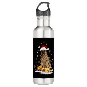 German Shepherd Christmas Dog Light Ugly 710 Ml Water Bottle