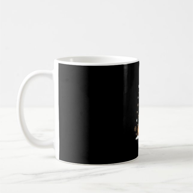 German Shepherd Christmas Dog Light Ugly Coffee Mug (Left)