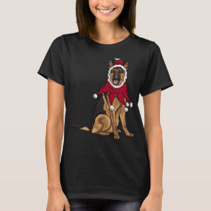 German Shepherd Christmas Dog Santa Xmas T-Shirt
