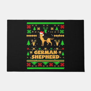 German Shepherd Christmas Doormat