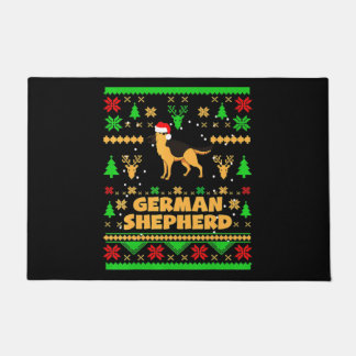 German Shepherd Christmas Doormat