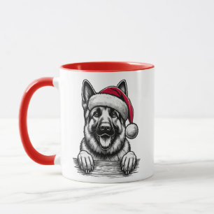 German Shepherd Christmas – Festive Dog Mug